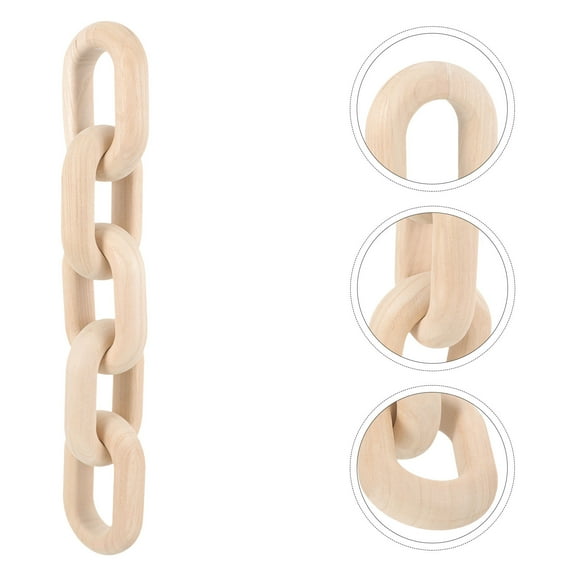 WEUVEB Link Chain Decor Light Yellow Wood 1Pack