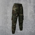 thumbnail image 2 of Camo Pants Men Joggers Slim Fit Combat Military Camouflage Cargo Pants with Multi Pockets Elastic Waist Drawstring BDU Pants Men Camouflage XL, 2 of 4