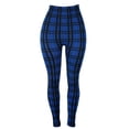 thumbnail image 4 of Leggings de mujer Pantalones de entrenamiento de cintura alta Pantalones de jogging Deportes casuales Medias activas Pantalones a cuadros, 4 of 5