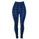 thumbnail image 1 of Leggings a cuadros para mujer, pantalones ajustados informales de cintura alta, pantalones pitillo estampados a cuadros elásticos para mujer, 1 of 3