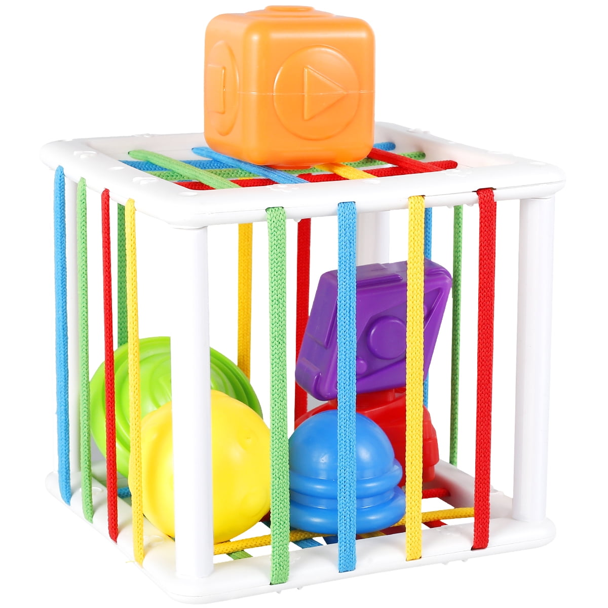Baby Sensory Bin Early Educational Sensory Shape Sorter Toys Set with 6