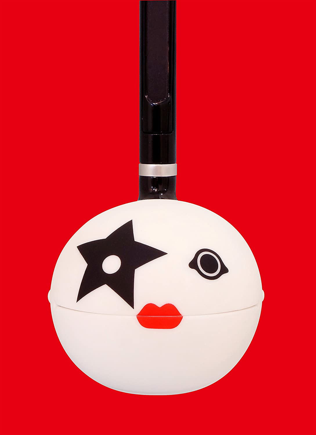 American Rock Band Paul Stanley Signature Japanese Electronic Musical Instrument Portable Synthesizer from Japan by Cube/Maywa Denki Otamatone White Face with Black Body Special KISS Edition 