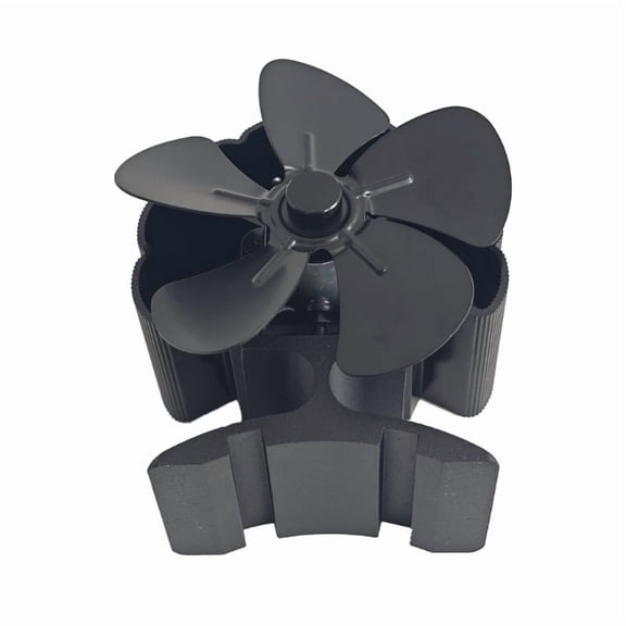 Aluminum Wood Stove Fan Small 5 Leaves Heat Powered Fireplaces Fan Heat Powered