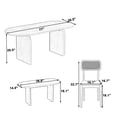 thumbnail image 7 of Euroco 6-Piece Wooden Dining Chairs Set,Modern Kitchen Table Chairs & Bench Set for 6,Natural, 7 of 7