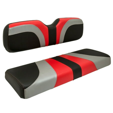 Blade Golf Cart Front Seat Covers for Yamaha Drive/Drive2 - Red/Silver/Black