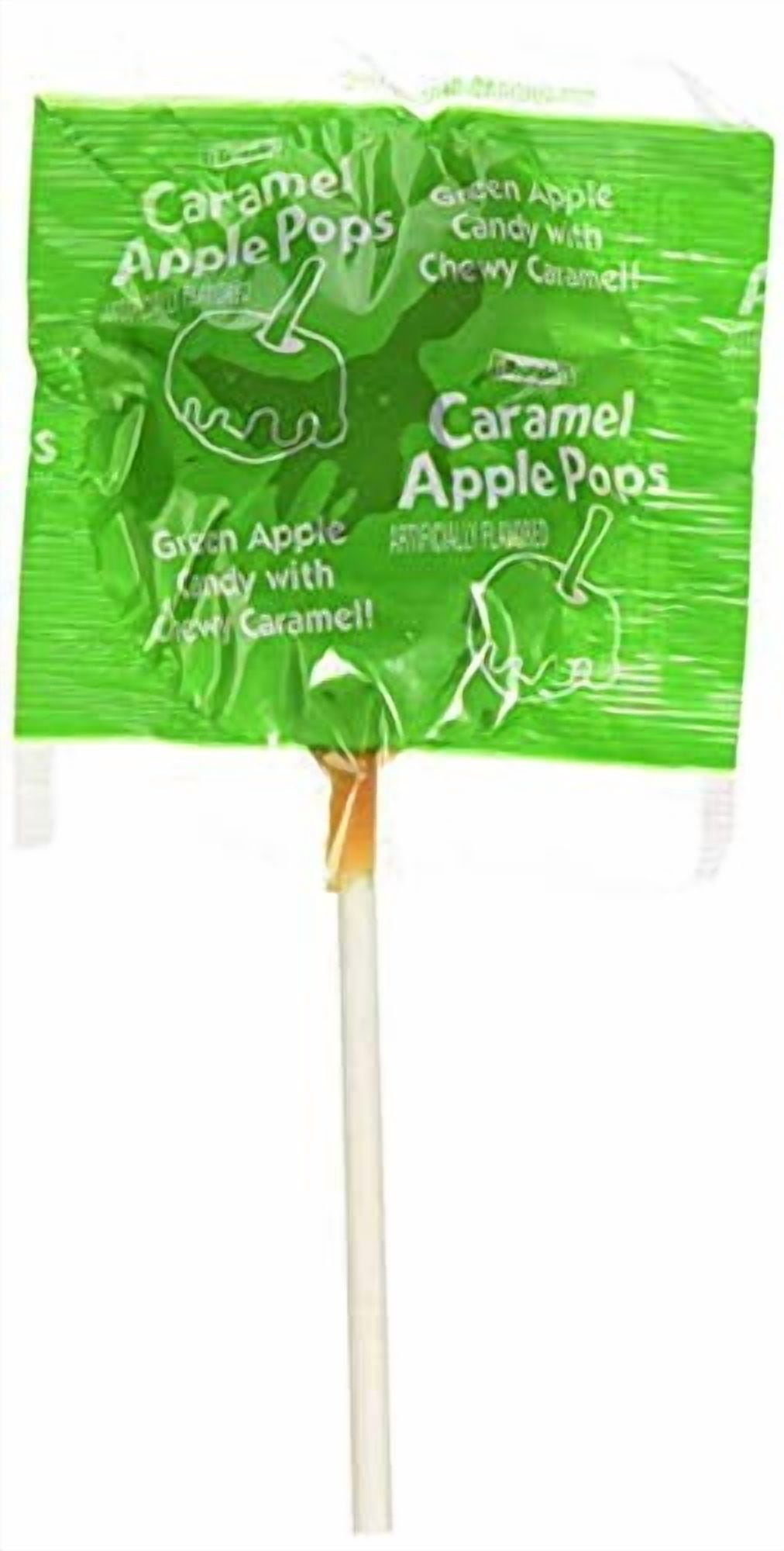 Tootsie (1) Bag Caramel Apple Pops - Green Apple Hard Candy with Chewy Caramel - Individually Wrapped Halloween/Fall Candy - Net Wt. 3.75 oz