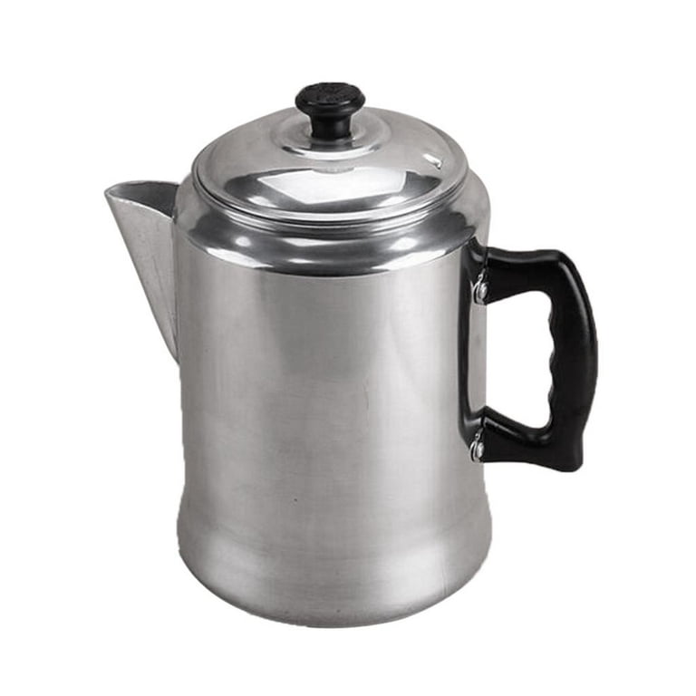 3L Percolator Coffee Maker Pot - Durable Aluminum Material Brew Coffee with Fire, Grill or Stovetop,No Electricity Ideal for Home, Camping & Travel