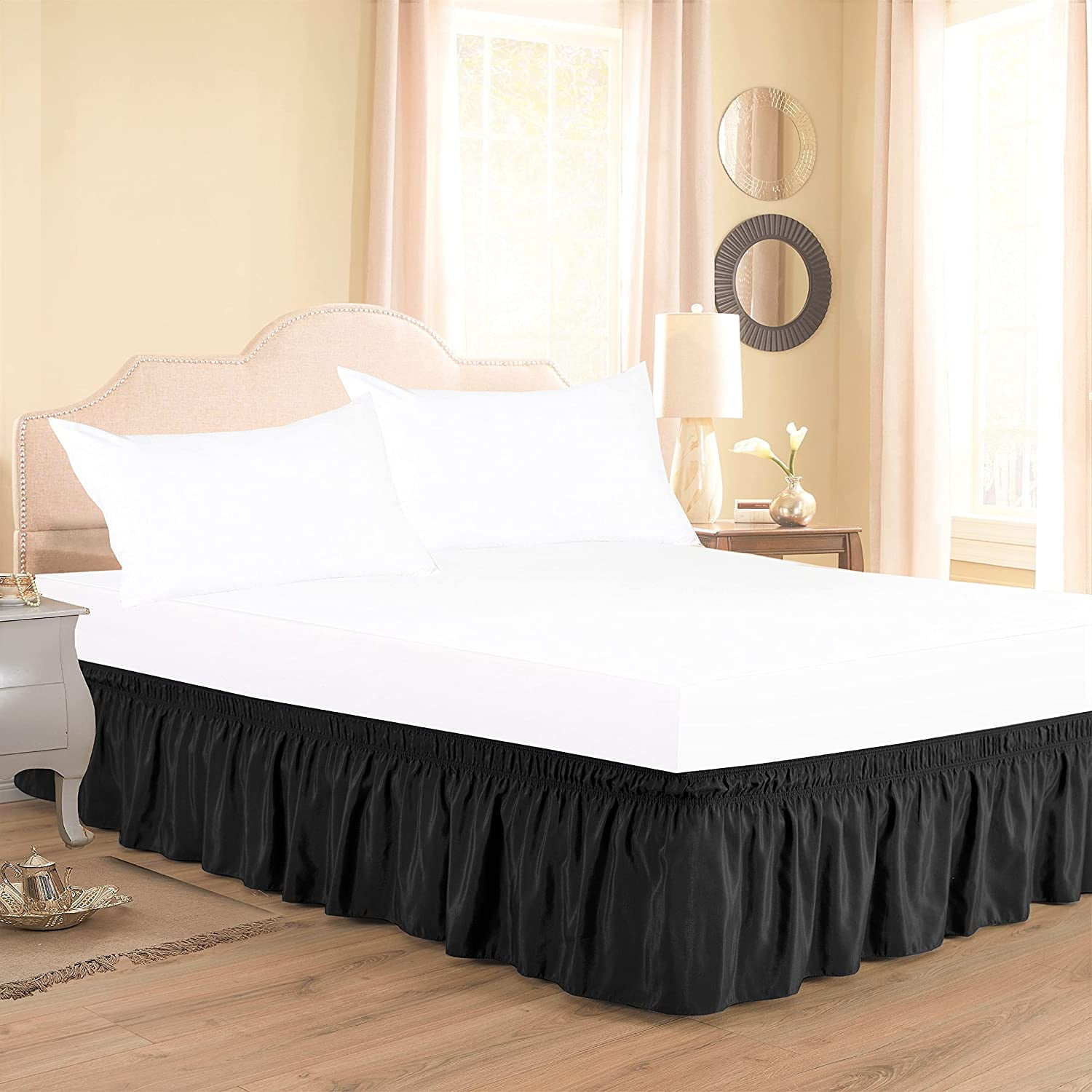 Wrap Around Bedskirts with Adjustable Belts for Twin & Twin XL Beds 12