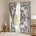thumbnail image 3 of Manfei Aztec Damask Adult Black Out Curtains, Tribal Hippie Mandala Flower Curtains Pack of 2 (42x63 Each), Retro Southwestern Bedroom Curtains, Curtains and Drapes Decor, 3 of 6