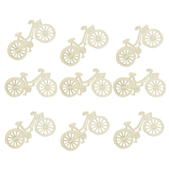 MLINS  10 Pcs Wooden Bicycle Craft Miniature Bikes Housewarming Miss