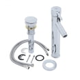 thumbnail image 7 of Haiku Glass Wall Mount Console Sink Round Bowl Bathroom Vessel Sink 23 3/4" Clear Tempered Glass Console w/Chrome Faucet, Pop Up Sink Drain and Towel Bar Combo | Renovators Supply, 7 of 7