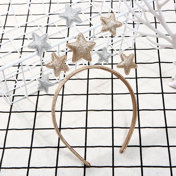 Nouveau Bandeau Créatif de Noël pour Enfants, Petite Étoile Fraîche à Cinq Branches, Accessoires pour Cheveux, Serre-Tête en Métal Autour du Côté