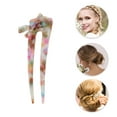 thumbnail image 3 of Unique Bargains 1 Pc Chignon Pin Bow Hair Hairpin for Women White Green, 3 of 5