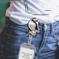 thumbnail image 6 of WIRESTER Set 2pcs Design Acrylic Key Card Holder Belt Clip Reel Id Badge Retractable - Atlantic Puffin Birds, 6 of 6