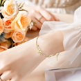 thumbnail image 1 of Bracelet Empilable en Acier Inoxydable Doré à Double Couche pour Femmes et Adolescentes, 1 of 2