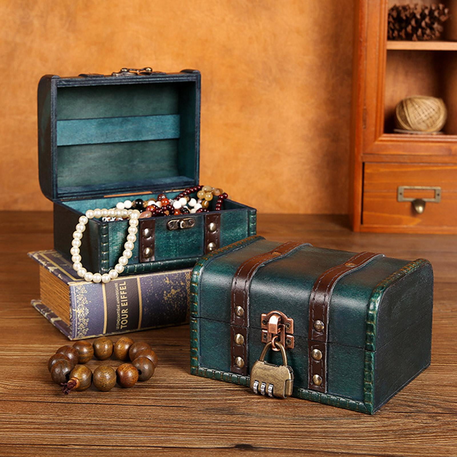 Large Wooden Jewelry Box for Women Wood Vintage Jewelry Organizer Box Jewelry Storage for Women 3 Styles 2 Clors Gift