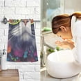 thumbnail image 6 of Coolnut Bathroom Hand Towels Set of 2-Flower on Cat, Cotton Bath Towels Lightweight Quickdry for Bathroom Ktichen Travel Gym, 16"×28", 6 of 6