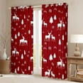 thumbnail image 2 of Manfei Cute Christmas Reindeer Black Out Curtains,Merry Xams Curtains Pack of 2 (42x63 Each),Red White Bedroom Curtains For Teens,Luxury Bedroom Decor, 2 of 6