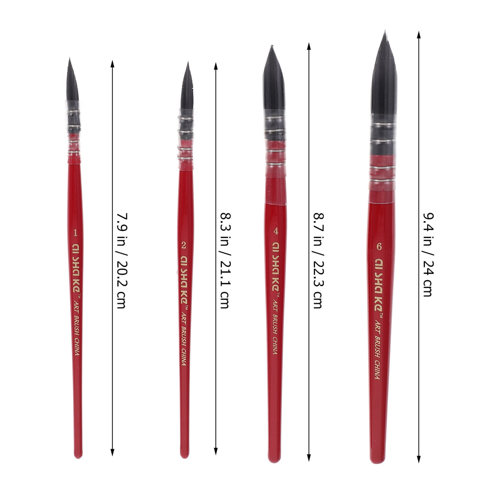 Miniature Nylon Drawing and Painting Brush Set - Pointed Round Detail Brushes for Art Sketching and Fine Artwork