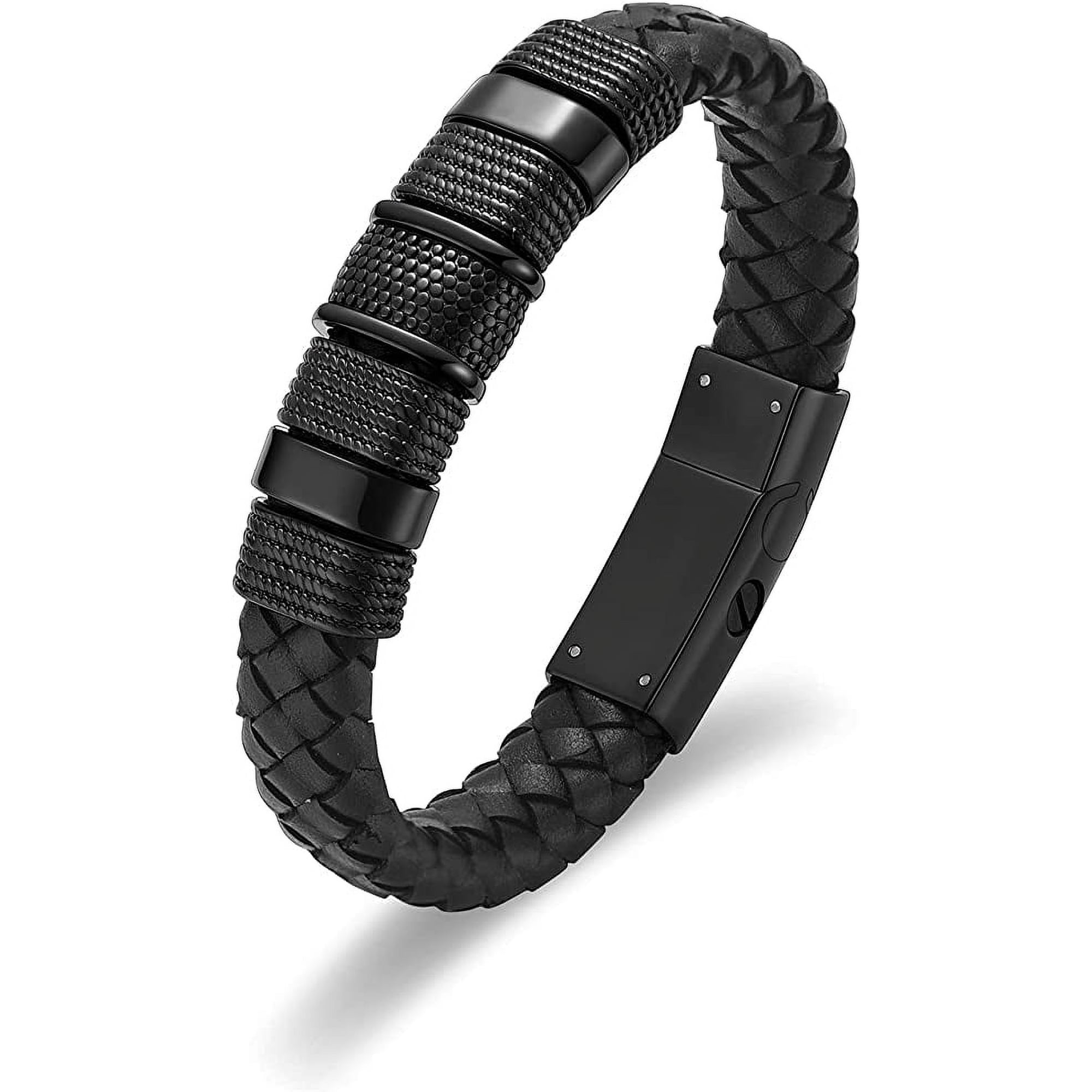 Cremation Urn Bracelet for Ashes Jewelry for Women Men Memorial Keepsake Cuff Bangle Leather Bracelet