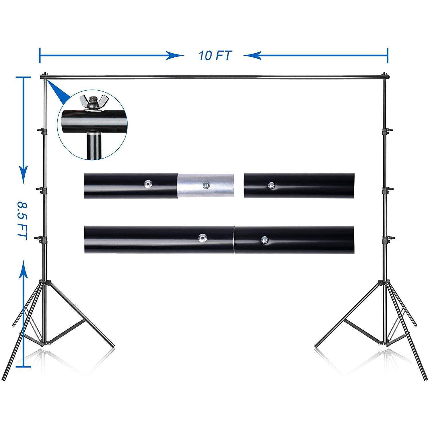 Green Screen Studio Photo Video Background Kit Stand Photography Backdrop Set 