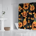 thumbnail image 2 of Halloween Pumpkins and Candy Corn Shower Curtain 72"x84" ,Bathroom Decorative Shower Curtains Set with 12 Hooks,Modern Waterproof Washable Shower Curtain, 2 of 6