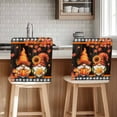 thumbnail image 5 of Chair Covers Set of 4 Fall Gnome Maple Leaf Pumpkin Sunflower Wood Thanksgiving Chair Back Covers Stretch Removable Washable Slipcovers Seat Protector for Dining Room Kitchen Party Decor, 5 of 5