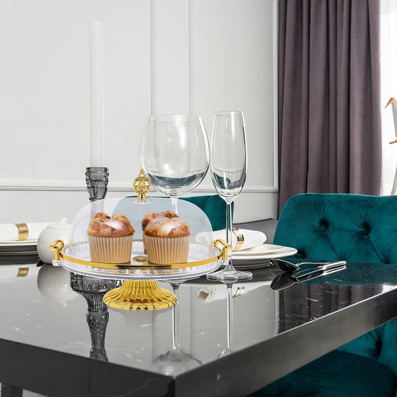 Nicehomfit Decorative Multi Color Cake Display Tray with Large Capacity and Footed Base