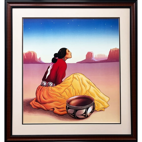 R.C. Gorman "La Noche" NEWLY CUSTOM FRAMED Lithograph Generic