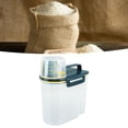 thumbnail image 1 of Bac Distributeur de Riz Hermétique, Contenant de Rangement pour Aliments avec Tasse à Mesurer, Plastique Transparent, Organisation du Garde-Manger de Cuisine, 1 of 7