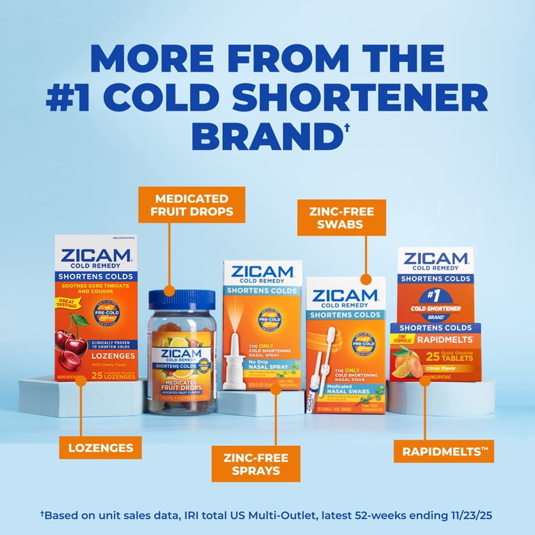 Zicam Cold Remedy Zinc RapidMelts, Citrus Flavor, Homeopathic Cold