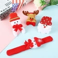 thumbnail image 6 of Clearance Under $5 10 Pieces Random Christmas Slap Bracelets Xmas Slap Party Toys Gifts with Santa Snowman Reindeer Cute Styles for Exchange Gifts Or Christmas Party Red, 6 of 6
