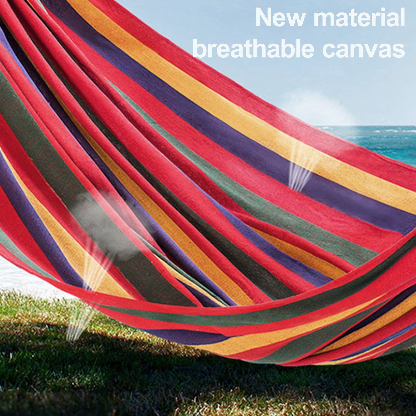 Aqyh Double Hammock with Stand, Portable Hammocks w/ Carrying Bag, Brazilian-Style, 440 lbs Capacity, Suit for Indoor,Outdoor,Yard,Camping