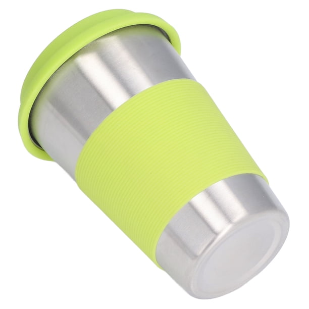 Taza de metal para beber, taza de acero inoxidable 304, tazas de metal, tazas de acero inoxidable para niños, diseño exquisito