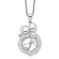 thumbnail image 6 of Sterling Silver CZ Family of 3Gathering 18in. Necklace and Pendant, 6 of 7