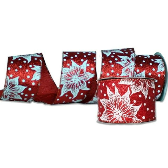 2.5 in. Wide 10 yards Ribbons, Red - Pack of 2