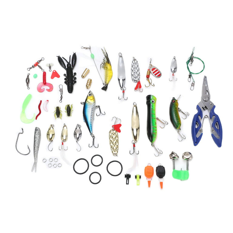 Multifunctional Fishing Tackle Kit, Lightweight Fishing Gear Lures Kit Set  With Tackle Box Compact For Saltwater Fishing For Freshwater Fishing