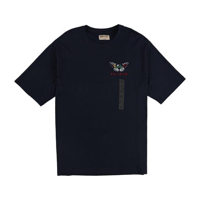 AGtawh Mens Butterfly Graphic T-Shirt, darkblue, M