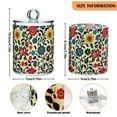 thumbnail image 5 of Yayeee 2 Pack Qtip Holder Bathroom Cotton Swab Canister with Lid Clear Dispenser Set, Vibrant Floral, 5 of 6