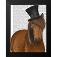 thumbnail image 2 of Fab Funky 15x18 Black Modern Framed Museum Art Print Titled - Horse Top Hat and Monocle, 2 of 5