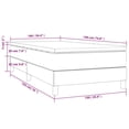 thumbnail image 2 of vidaXL Bed Frame Box Spring Platform Bed with Mattress for Bedroom Velvet, 2 of 9