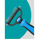 thumbnail image 3 of 1pc Professional Pet Deshedding Brush 2 Sided Dematting Dog Comb Cat Brush Rake Puppy Grooming Tools Undercoat Shedding Flying Hair, 3 of 5