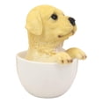 thumbnail image 4 of Ebros Realistic Adorable Golden Labrador Puppy in Teacup Statue 6"H, 4 of 7