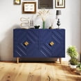 thumbnail image 7 of CBJCBJ 48" Modern Accent Sideboard Buffet Cabinet with 4 Doors & Shelves, Credenza for Living Room Storage,Blue, 7 of 7