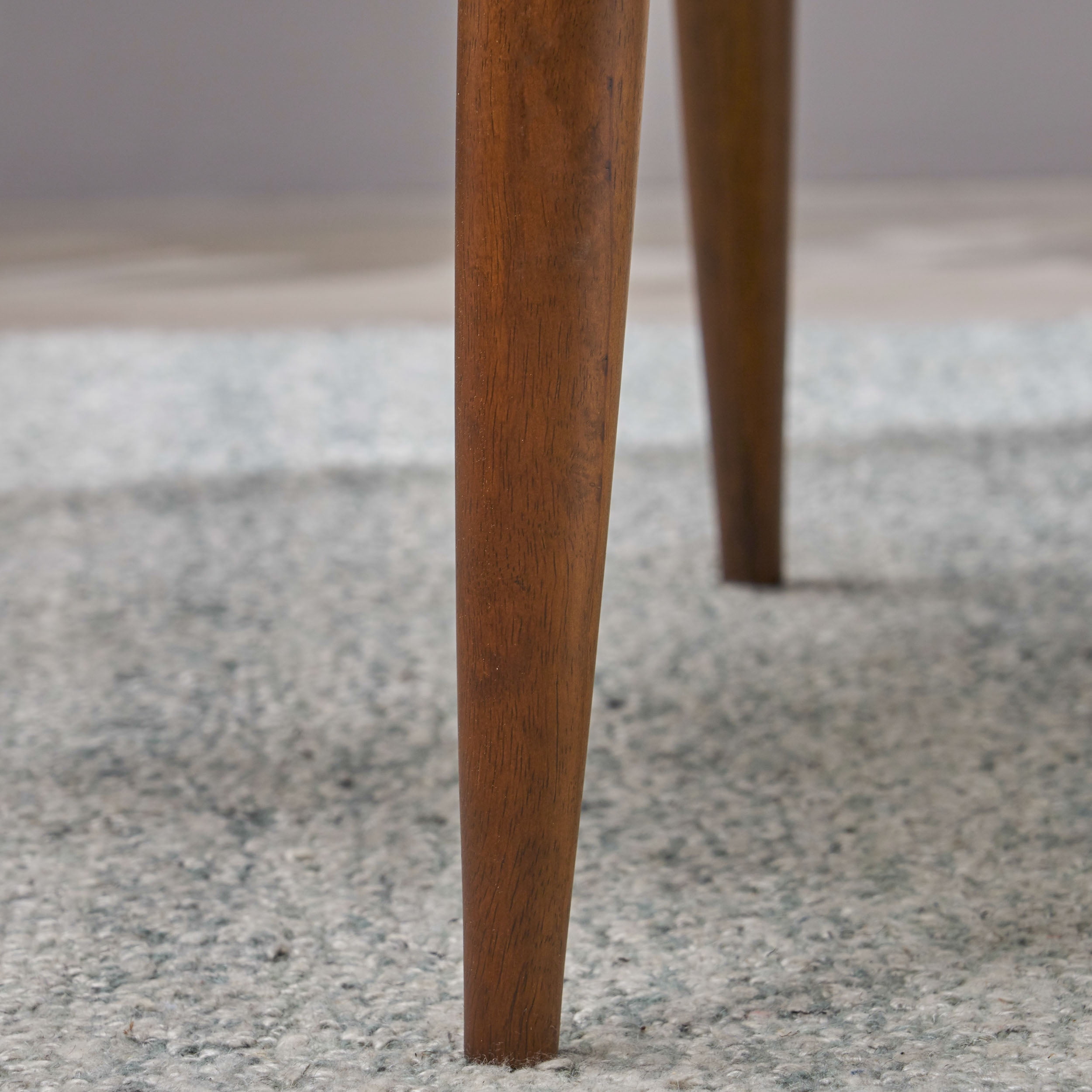 Bellamy Studios Trieste Mid Century Fabric Dining Chairs, Charcoal, Walnut