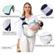 thumbnail image 3 of Portabebés NQ rosa envolvente ajustable transpirable para recién nacidos y niños pequeños hasta 18 kg, 3 of 5