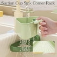 thumbnail image 2 of Curetoaway Suction Cup Sink Corner Rack, Wideous Suction Cup Sink Corner Rack, Food Waste Catcher for Sinks with Fine Mesh Drain Hole, Corners Sinks Trash Catcher for Food Waste (1 pcs Green), 2 of 7