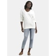 thumbnail image 2 of Time and Tru Women's V-Neck Sweatshirt with Long Sleeves, XS-XXXL, 2 of 5