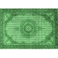 thumbnail image 1 of Ahgly Company Indoor Rectangle Medallion Emerald Green Traditional Area Rugs, 4' x 6', 1 of 4