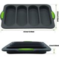 thumbnail image 3 of Bread Loaf Pan for Baking, Silicone 4 Cavity Baguettes Pan, 3 of 5